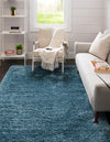 Eternal Plush Oasis Collection Area Rug -  Tranquility (Aegean Blue) Rectangle Aegean Blue  lifestyle 3