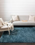 Eternal Plush Oasis Collection Area Rug -  Tranquility (Aegean Blue)