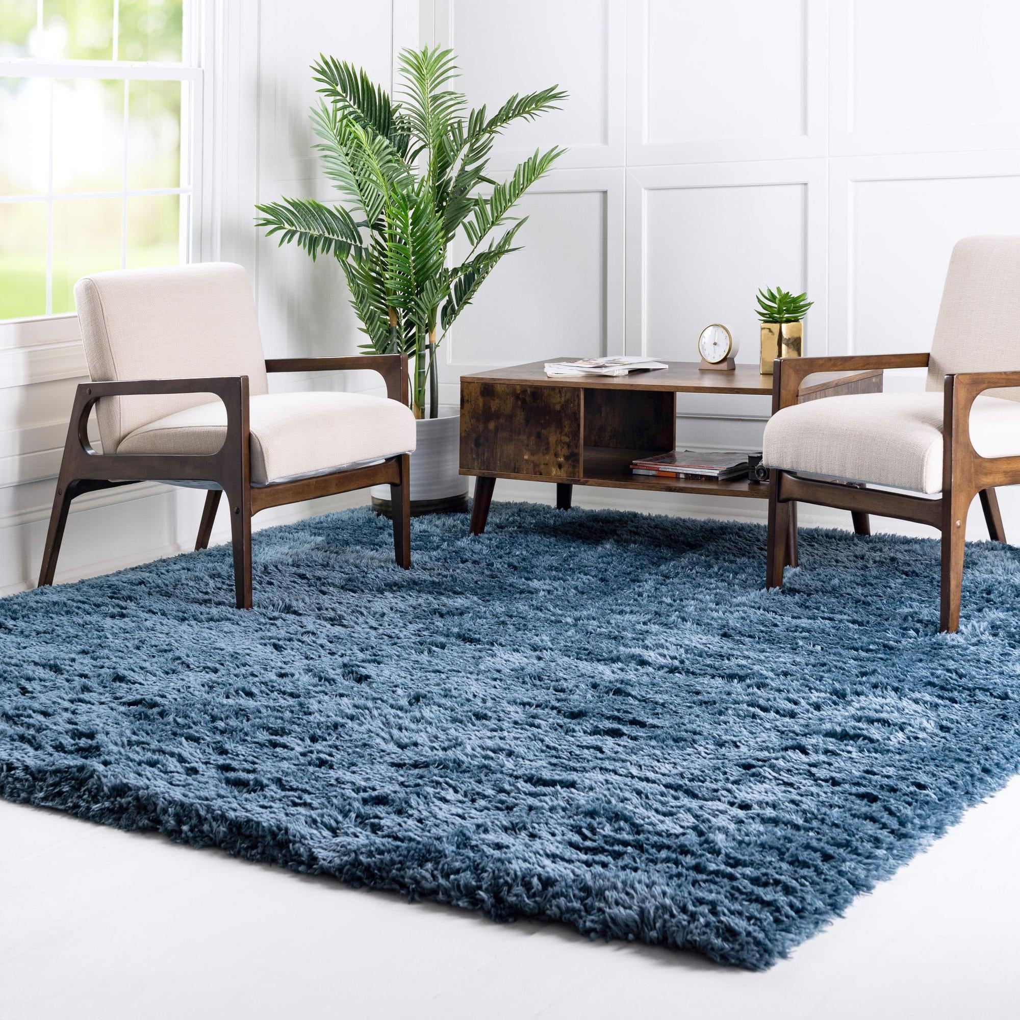 Eternal Plush Oasis Collection Area Rug -  Tranquility (Aegean Blue)