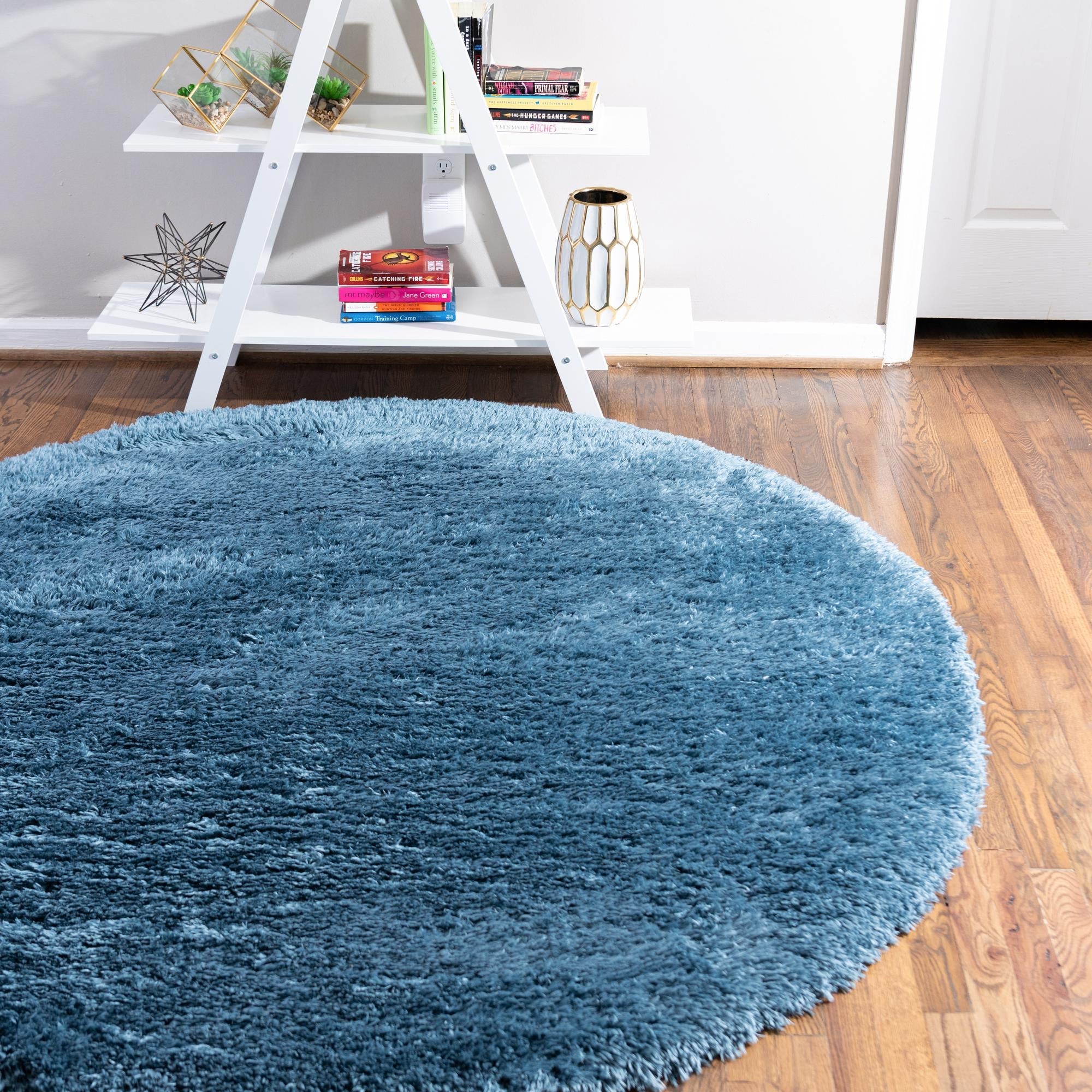 Eternal Plush Oasis Collection Area Rug -  Tranquility (Aegean Blue)