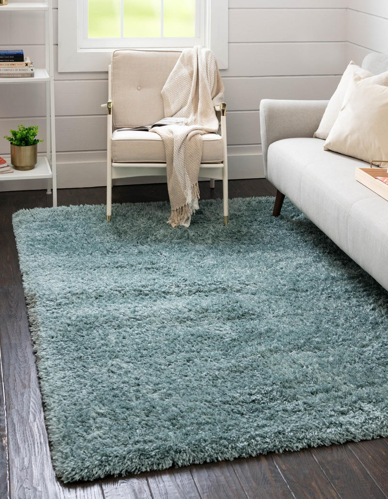 Eternal Plush Oasis Collection Area Rug -  Tranquility (Slate Blue) Rectangle Slate Blue  lifestyle 3