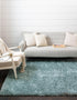 Eternal Plush Oasis Collection Area Rug -  Tranquility (Slate Blue)