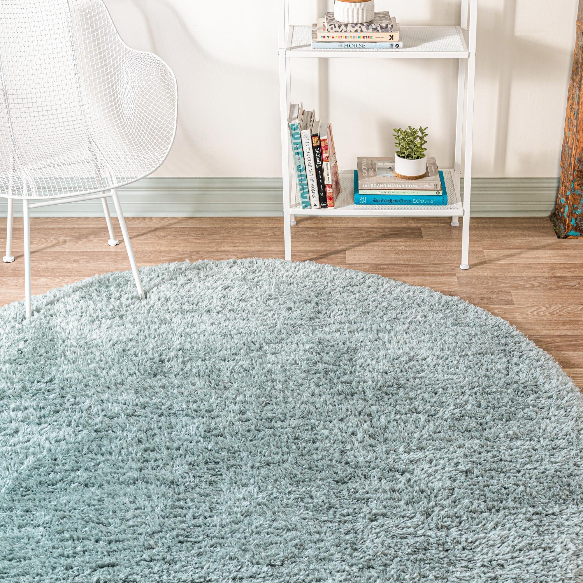 Eternal Plush Oasis Collection Area Rug -  Tranquility (Slate Blue)