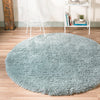 Eternal Plush Oasis Collection Area Rug -  Tranquility (Slate Blue) Round Slate Blue  lifestyle 13