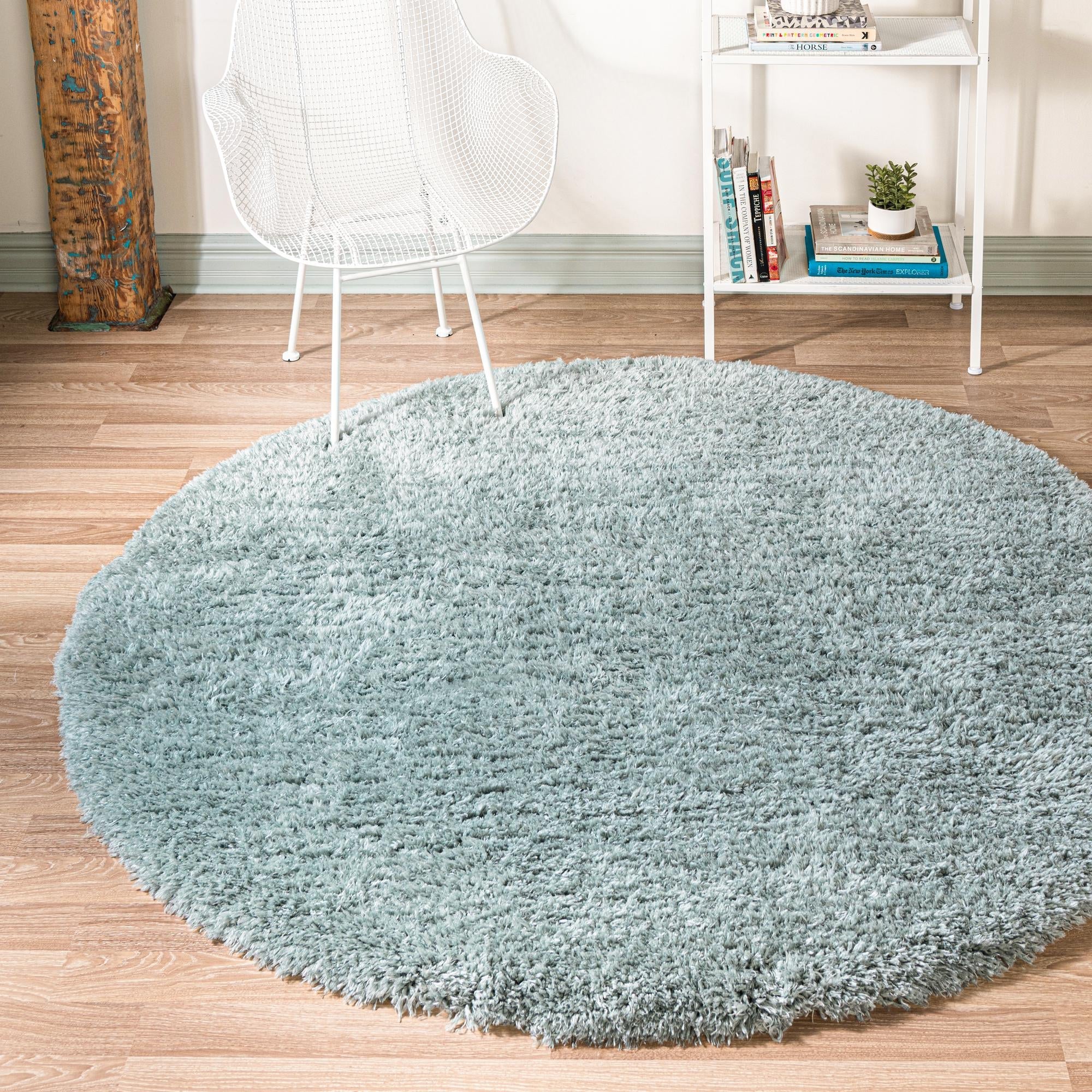 Eternal Plush Oasis Collection Area Rug -  Tranquility (Slate Blue)