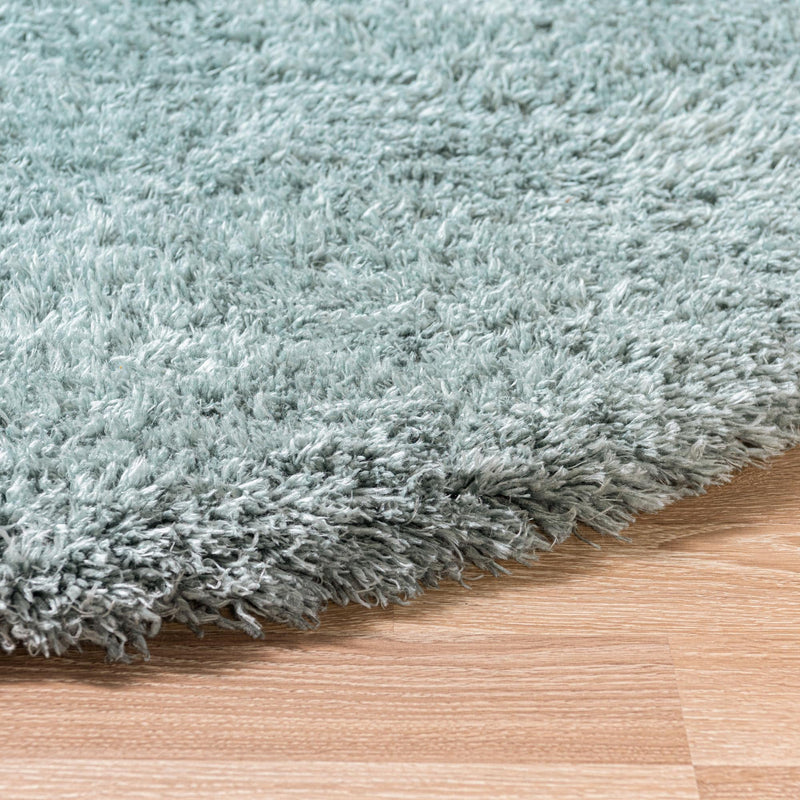 Eternal Plush Oasis Collection Area Rug -  Tranquility (Slate Blue) Round Slate Blue  lifestyle 16