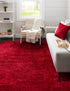 Eternal Plush Oasis Collection Area Rug -  Tranquility (Merlot)