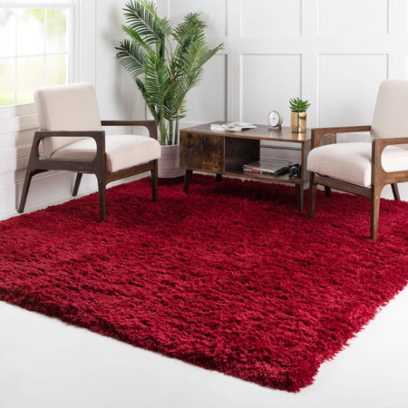 Eternal Plush Oasis Collection Area Rug -  Tranquility (Merlot)