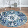 Savannah Elegance Collection Area Rug -  Azalea Round Navy Blue  lifestyle 46