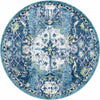 Savannah Elegance Collection Area Rug -  Azalea Round Navy Blue  lifestyle 38