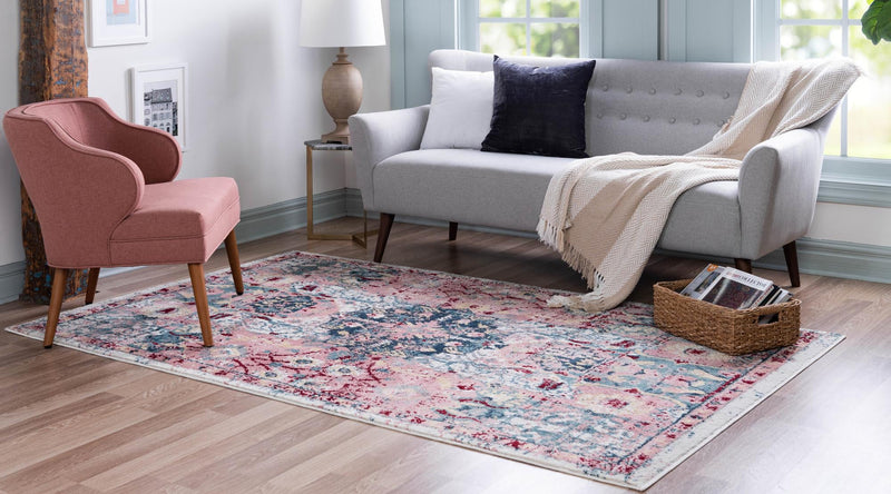 Savannah Elegance Collection Area Rug -  Azalea Rectangle Pink  lifestyle 5