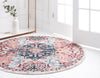 Savannah Elegance Collection Area Rug -  Azalea Round Pink  lifestyle 52