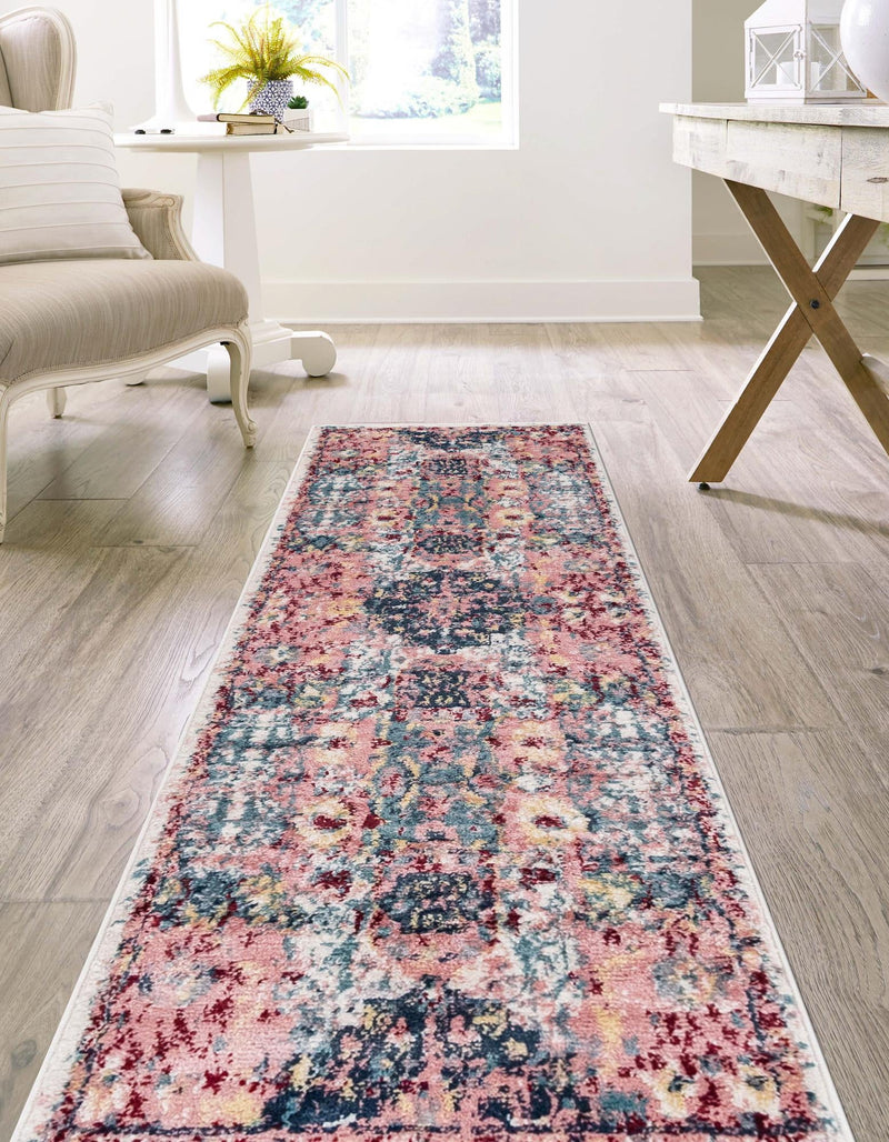 Savannah Elegance Collection Area Rug -  Azalea Runner Pink  lifestyle 49