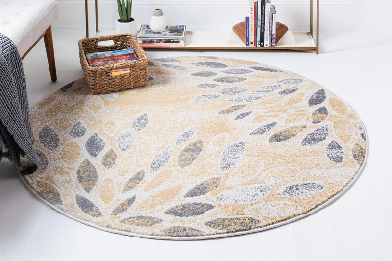 Savannah Elegance Collection Area Rug -  Riverfront Round Yellow  lifestyle 40