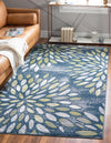 Savannah Elegance Collection Area Rug -  Riverfront Rectangle Navy Blue  lifestyle 4