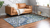 Savannah Elegance Collection Area Rug -  Riverfront Rectangle Navy Blue  lifestyle 8