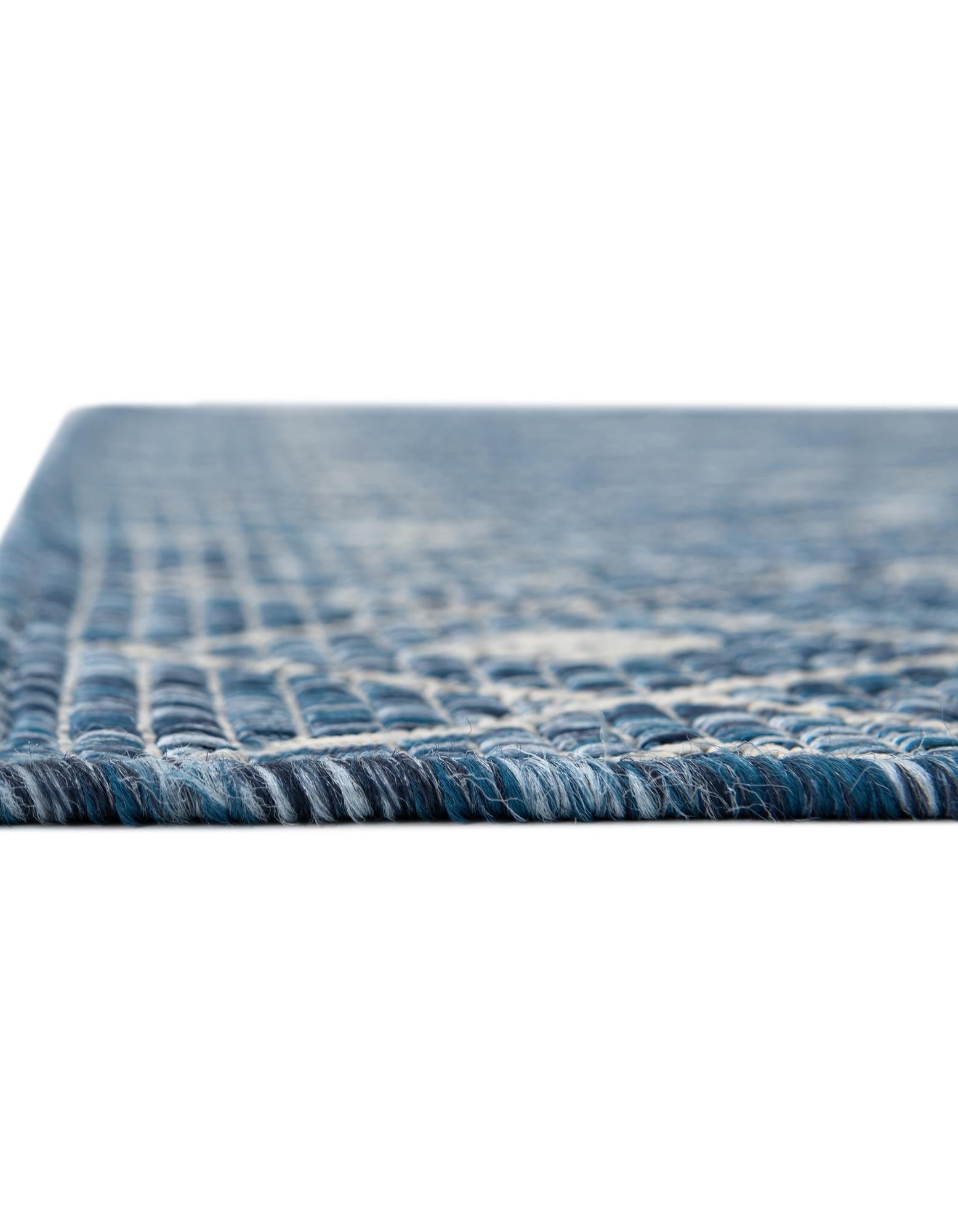 Seaside Lattice Collection Area Rug -  Pergola (Blue)