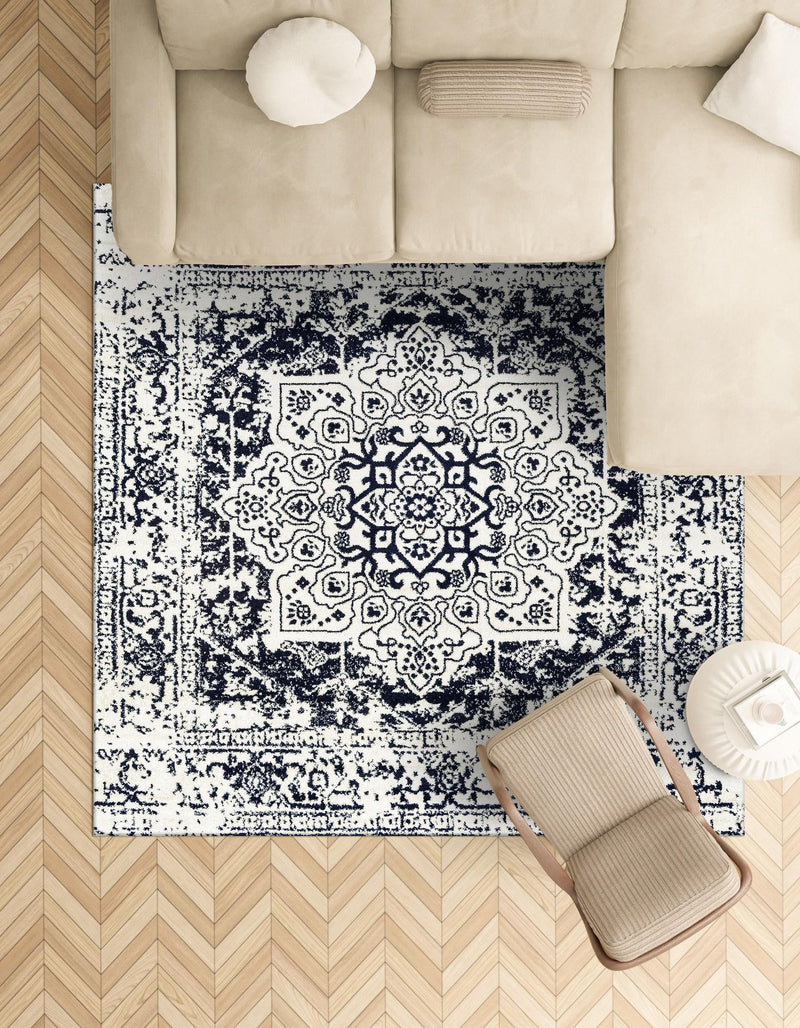 Georgetown Rugs Collection Area Rug - Dupont (Blue) Square Blue  lifestyle 54