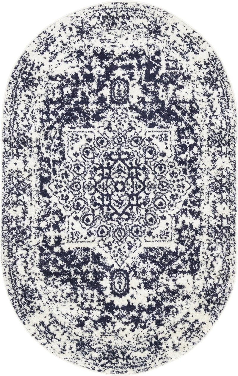 Georgetown Rugs Collection Area Rug - Dupont (Blue) Oval Blue  lifestyle 17