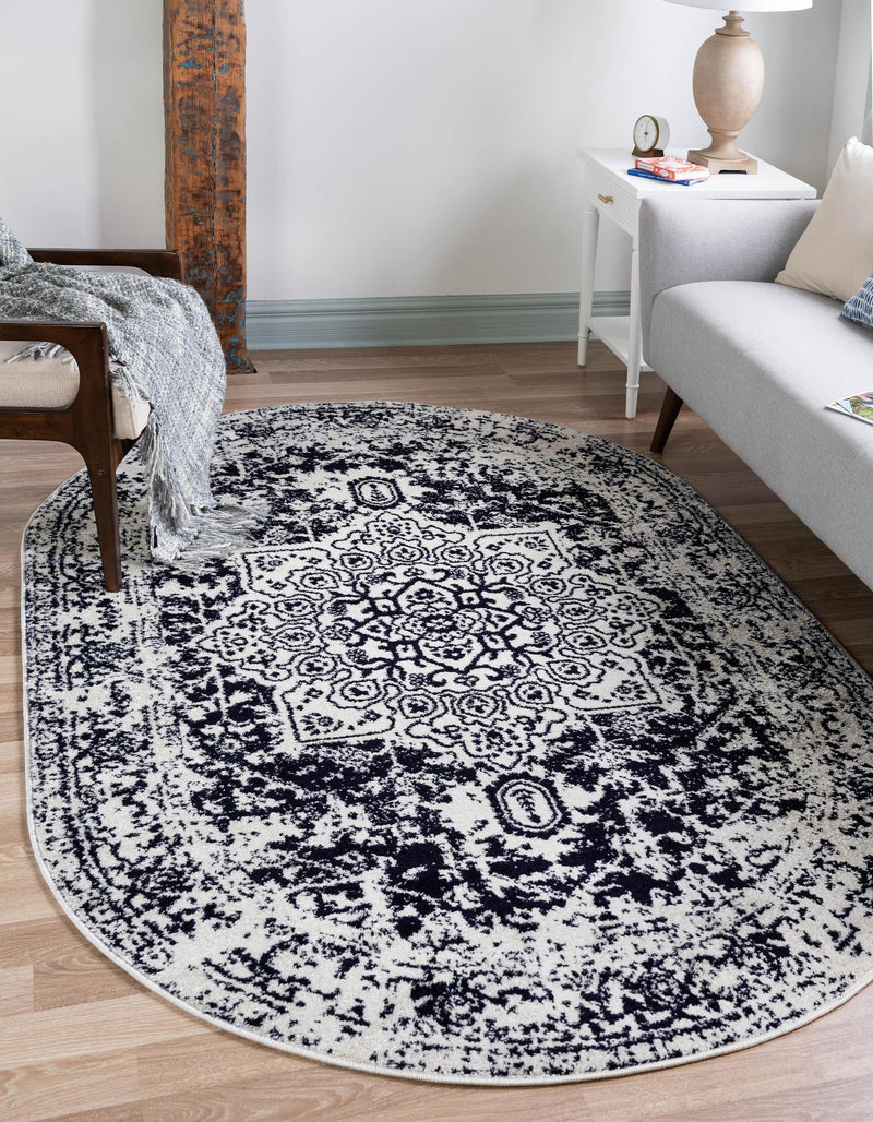 Georgetown Rugs Collection Area Rug - Dupont (Blue) Oval Blue  lifestyle 22