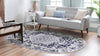 Georgetown Rugs Collection Area Rug - Dupont (Blue) Oval Blue  lifestyle 27