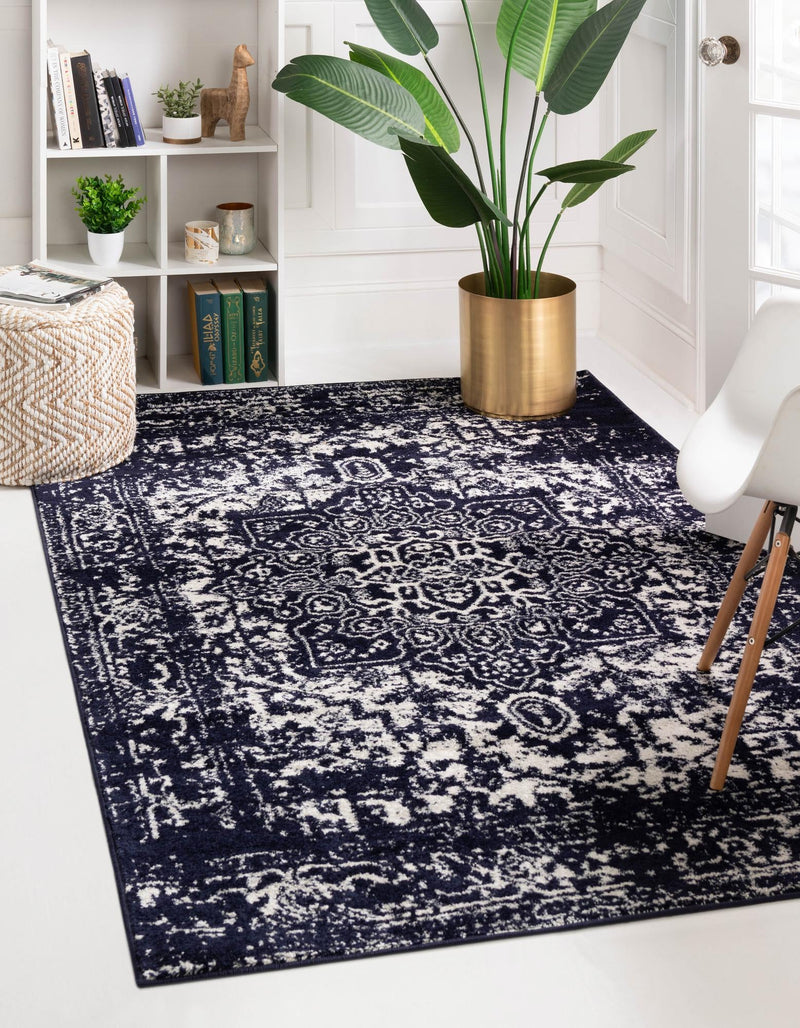 Georgetown Rugs Collection Area Rug - Dupont (Navy Blue) Rectangle Navy Blue  lifestyle 2