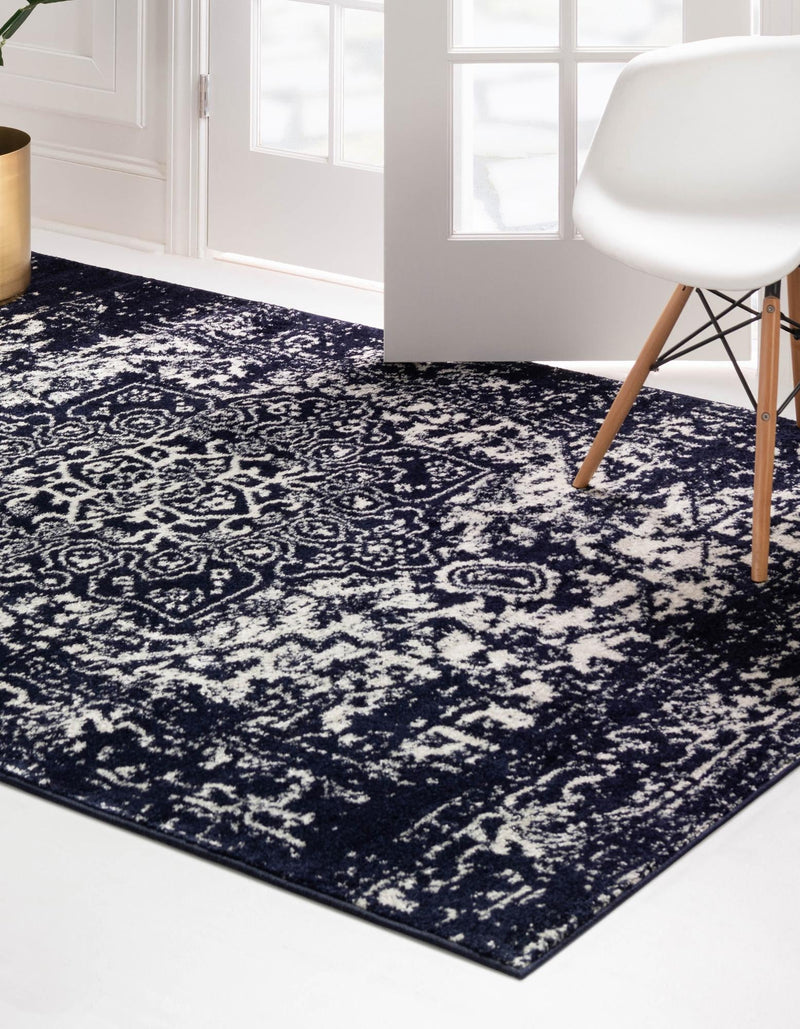 Georgetown Rugs Collection Area Rug - Dupont (Navy Blue) Rectangle Navy Blue  lifestyle 3