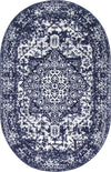 Georgetown Rugs Collection Area Rug - Dupont (Navy Blue) Oval Navy Blue  lifestyle 17