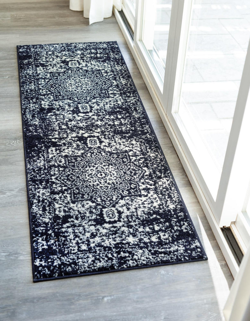 Georgetown Rugs Collection Area Rug - Dupont (Navy Blue) Runner Navy Blue  lifestyle 24