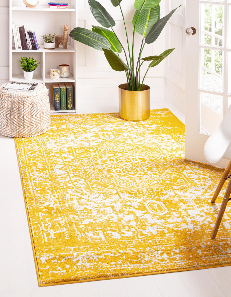 Georgetown Rugs Collection Area Rug - Dupont (Yellow) Rectangle Yellow  lifestyle 2