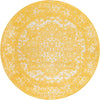 Georgetown Rugs Collection Area Rug - Dupont (Yellow) Round Yellow  lifestyle 11