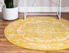 Georgetown Rugs Collection Area Rug - Dupont (Yellow) Round Yellow  lifestyle 21