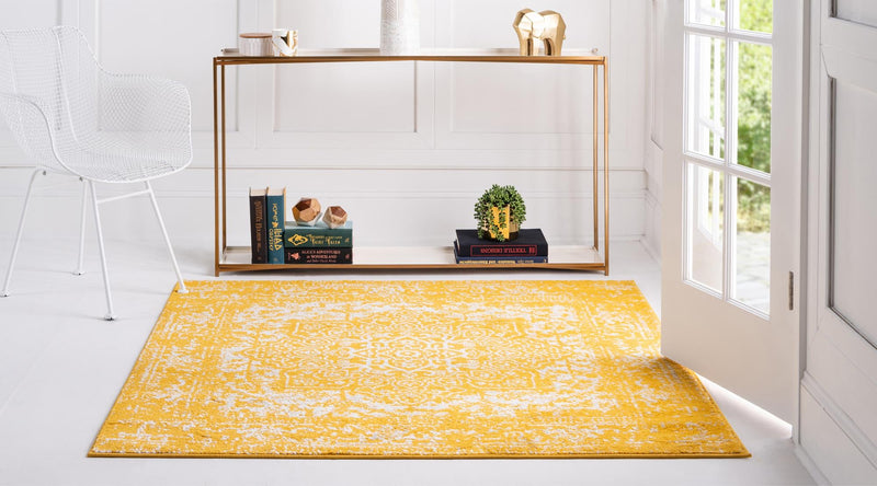 Georgetown Rugs Collection Area Rug - Dupont (Yellow) Square Yellow  lifestyle 27