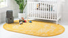 Georgetown Rugs Collection Area Rug - Dupont (Yellow) Oval Yellow  lifestyle 23