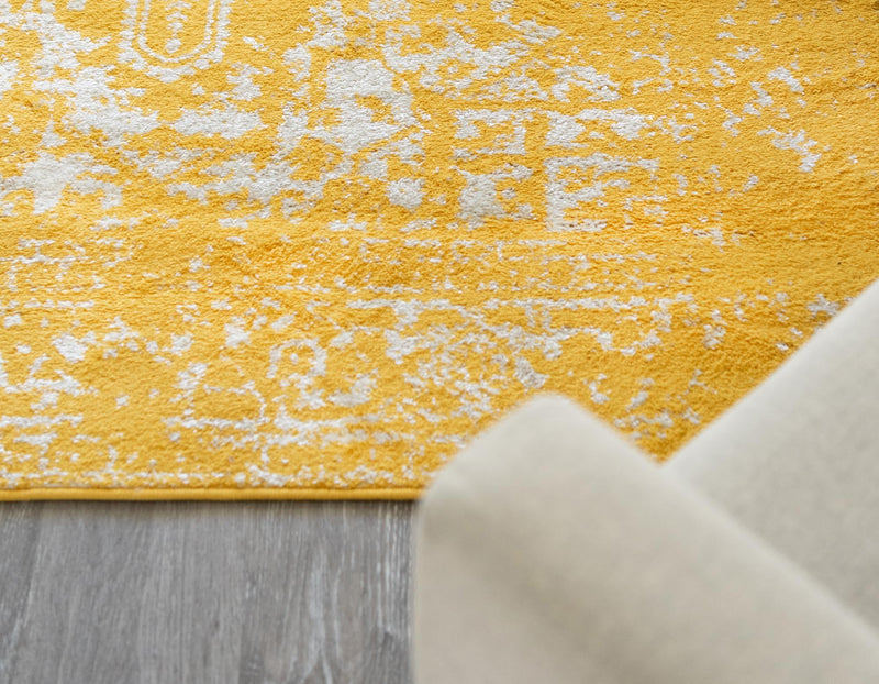 Georgetown Rugs Collection Area Rug - Dupont (Yellow) Octagon Yellow  lifestyle 38