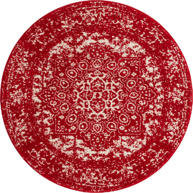 Georgetown Rugs Collection Area Rug - Dupont (Red) Round Red  lifestyle 16