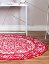 Georgetown Rugs Collection Area Rug - Dupont (Red) Round Red  lifestyle 31