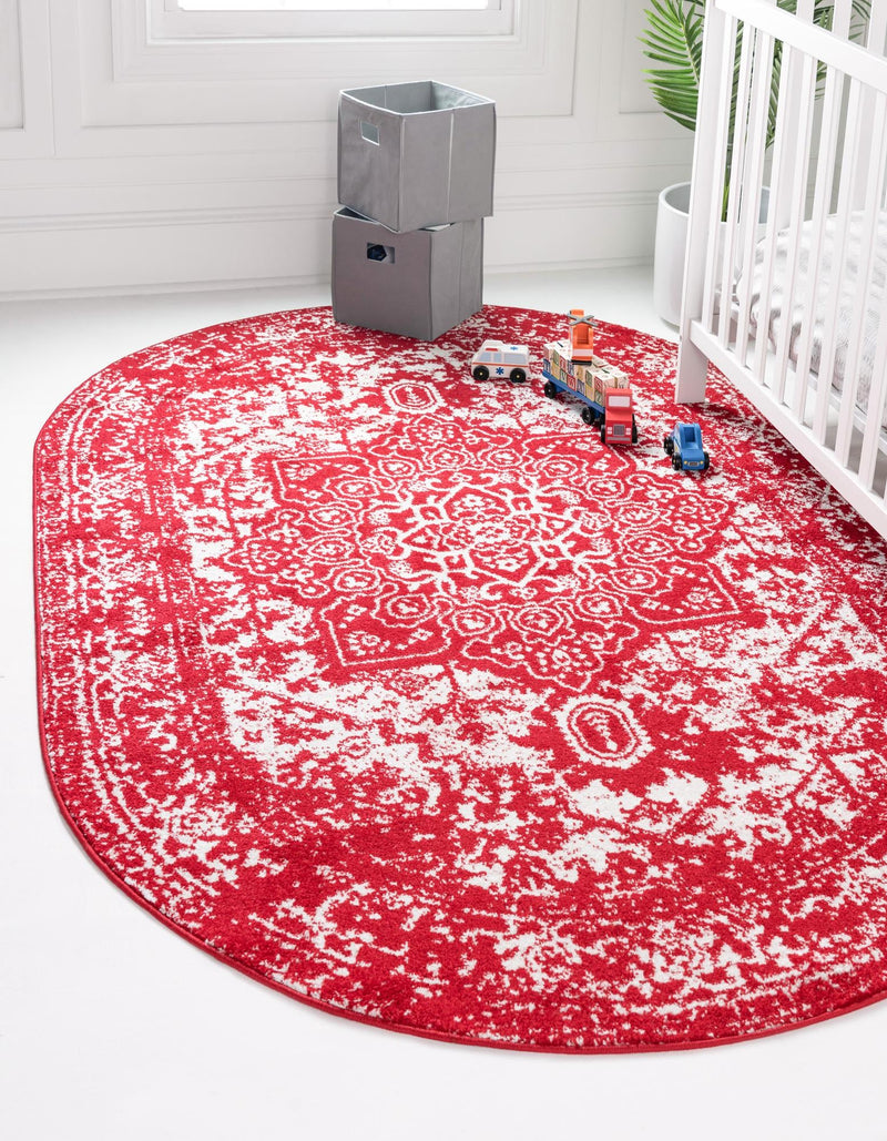 Georgetown Rugs Collection Area Rug - Dupont (Red) Oval Red  lifestyle 23