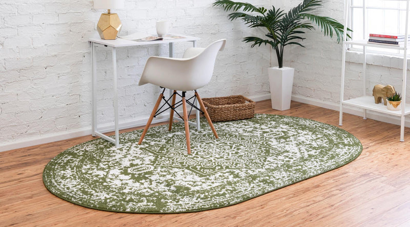 Georgetown Rugs Collection Area Rug - Dupont (Green) Oval Green  lifestyle 27