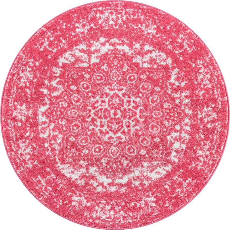 Georgetown Rugs Collection Area Rug - Dupont (Pink) Round Pink  lifestyle 15