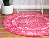 Georgetown Rugs Collection Area Rug - Dupont (Pink) Round Pink  lifestyle 25