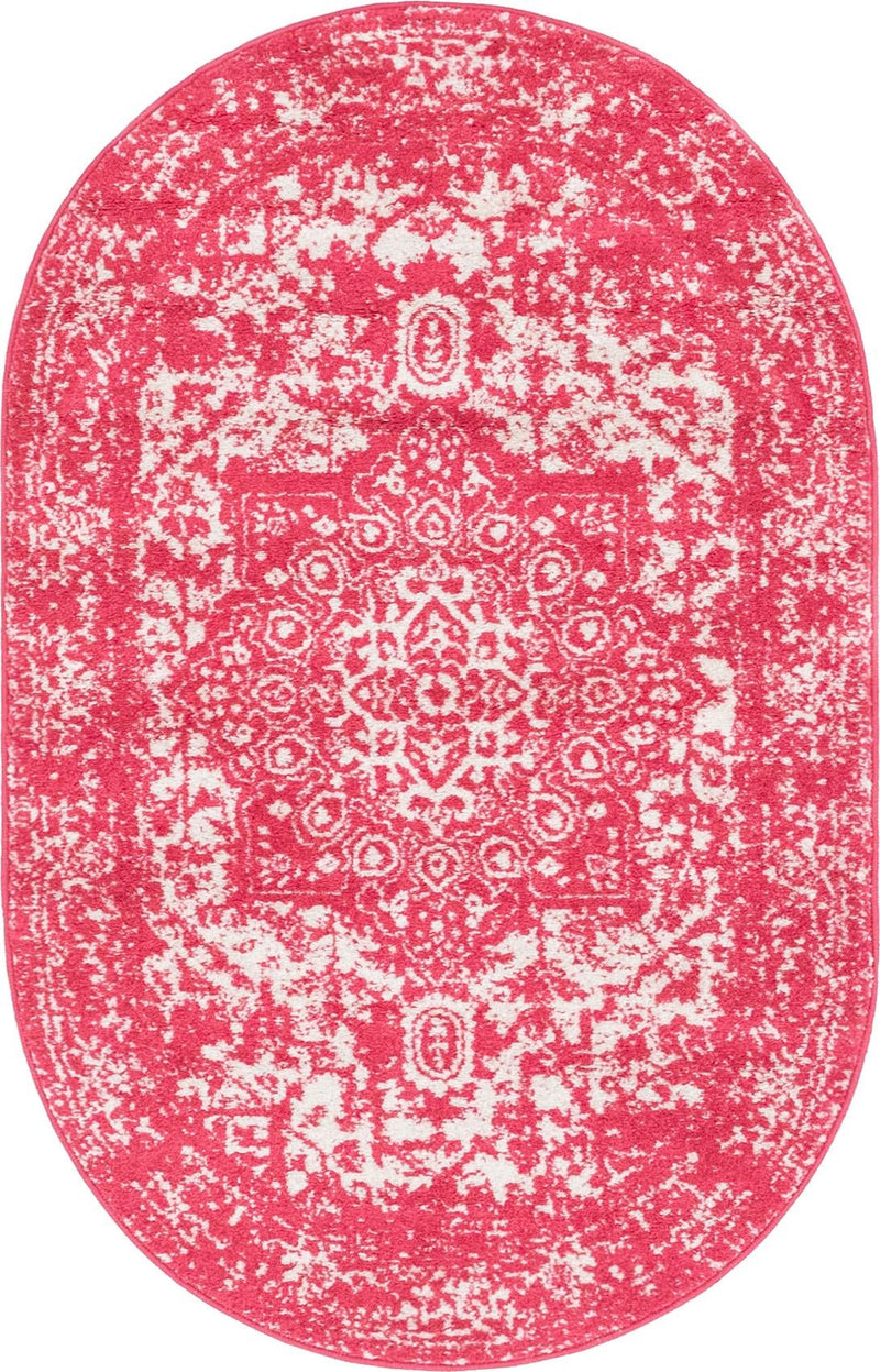 Georgetown Rugs Collection Area Rug - Dupont (Pink) Oval Pink  lifestyle 17