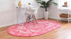 Georgetown Rugs Collection Area Rug - Dupont (Pink) Oval Pink  lifestyle 27