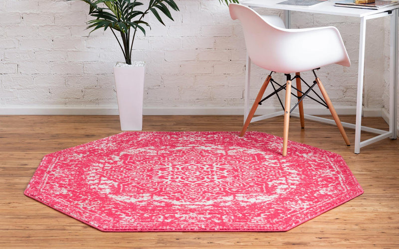 Georgetown Rugs Collection Area Rug - Dupont (Pink) Octagon Pink  lifestyle 33