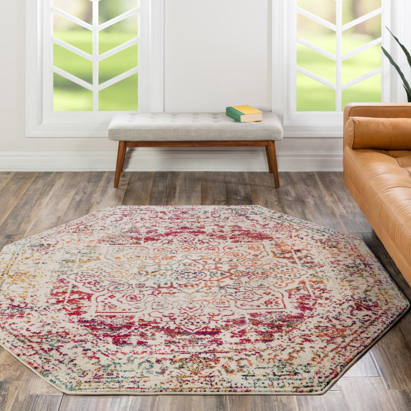 Georgetown Rugs Collection Area Rug - Dupont (Light Multi) Octagon Light Multi  lifestyle 91