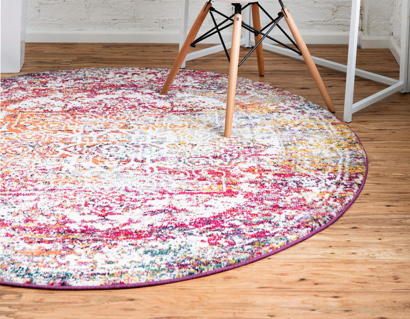 Georgetown Rugs Collection Area Rug - Dupont (Multi) Round Multi  lifestyle 29