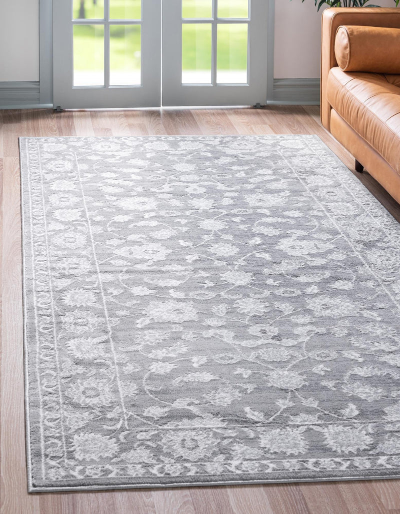 Charleston Elegance Collection Area Rug -  Seaport (Gray) Rectangle Gray  lifestyle 2