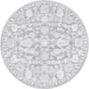 Charleston Elegance Collection Area Rug -  Seaport (Gray) Round Gray  lifestyle 16