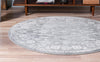 Charleston Elegance Collection Area Rug -  Seaport (Gray) Round Gray  lifestyle 31