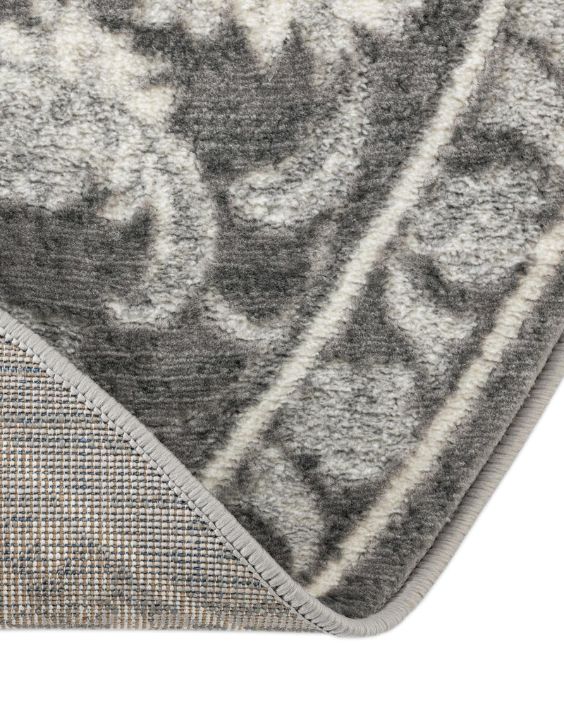 Charleston Elegance Collection Area Rug -  Seaport (Gray) Round Gray  lifestyle 41